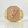 Caged Eagle Ring 7.35gr / Size 9 / 18K Gold