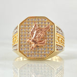 Caged Eagle Ring 7.35gr / Size 9 / 18K Gold