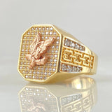 Caged Eagle Ring 7.35gr / Size 9 / 18K Gold