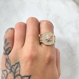 Caged Eagle Ring 7.35gr / Size 9 / 18K Gold