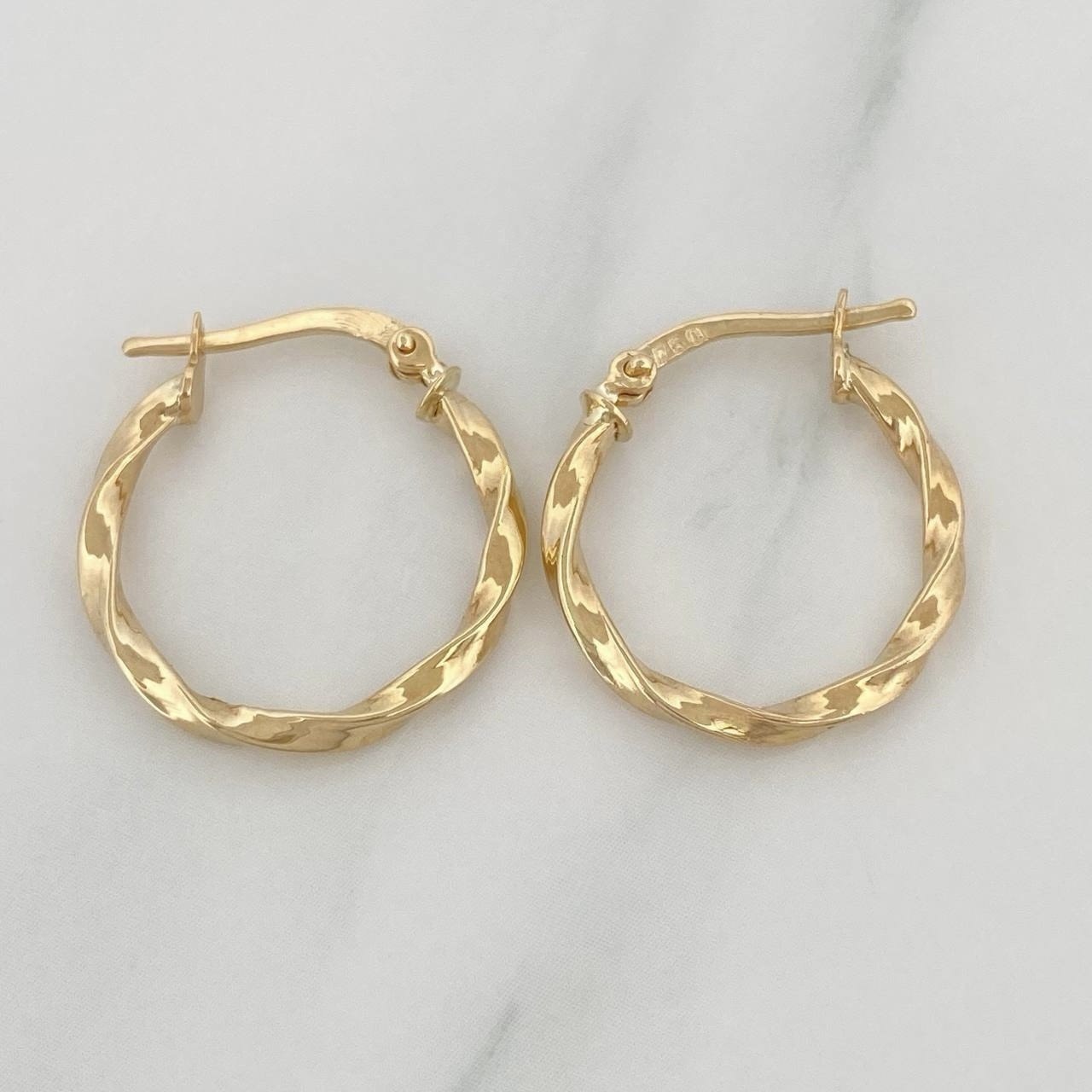 Candongas Kari 1.4 g / 3/4 in Oro Amarillo 18K