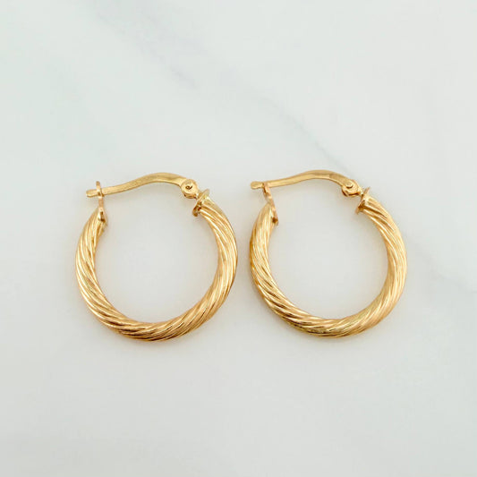 Candongas Sofi 1.95 g / 3/4 in Oro Amarillo 18K