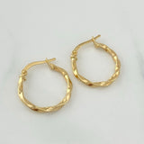 Hoop Earrings Kari 1.35 g / 3/4 in Yellow Gold 18K
