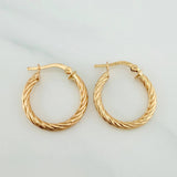 Candongas Mary Entorchadas 1.2 g / 3/4 in Oro Amarillo 18K