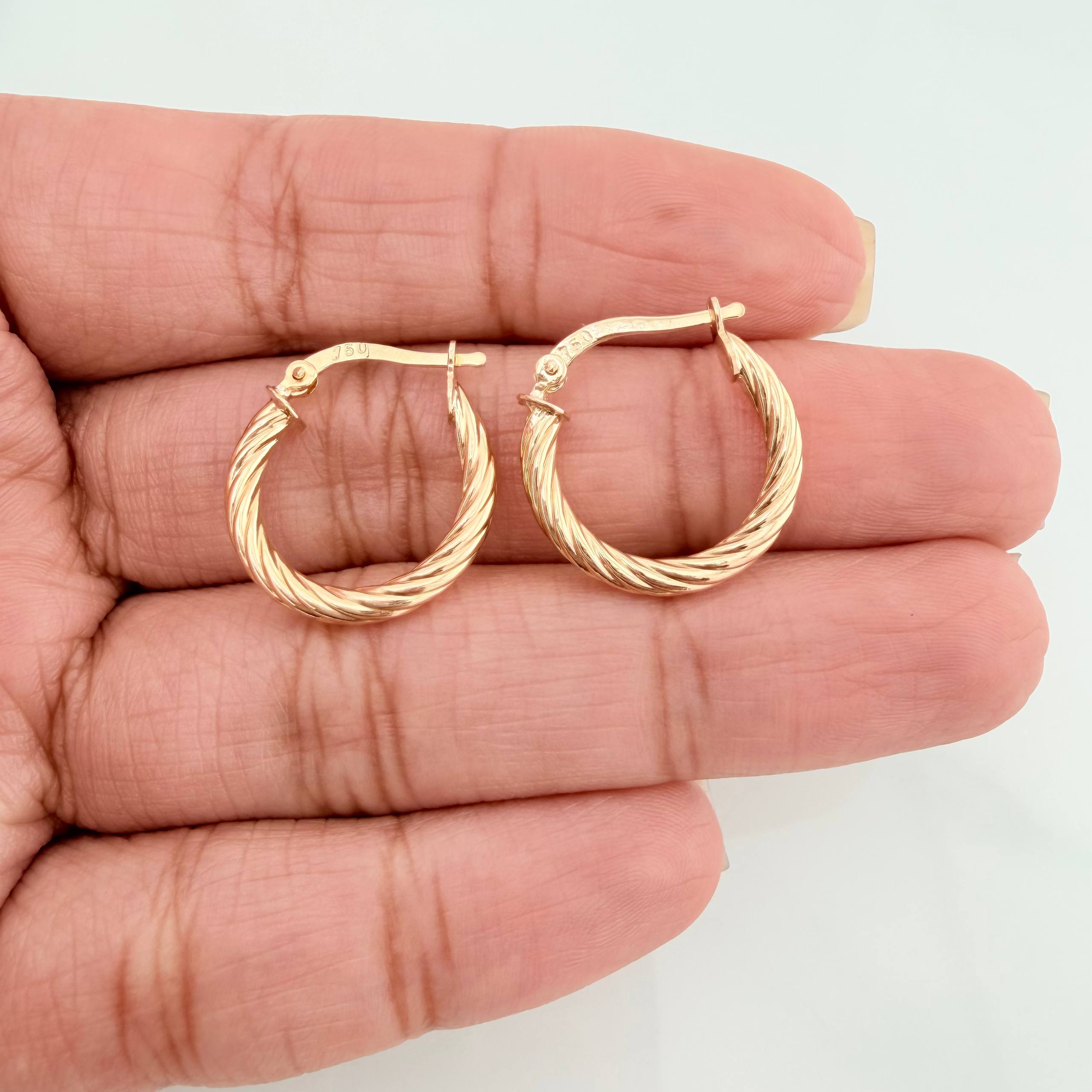 Candongas Mary 2 g / 3/4 in Oro Amarillo 18K