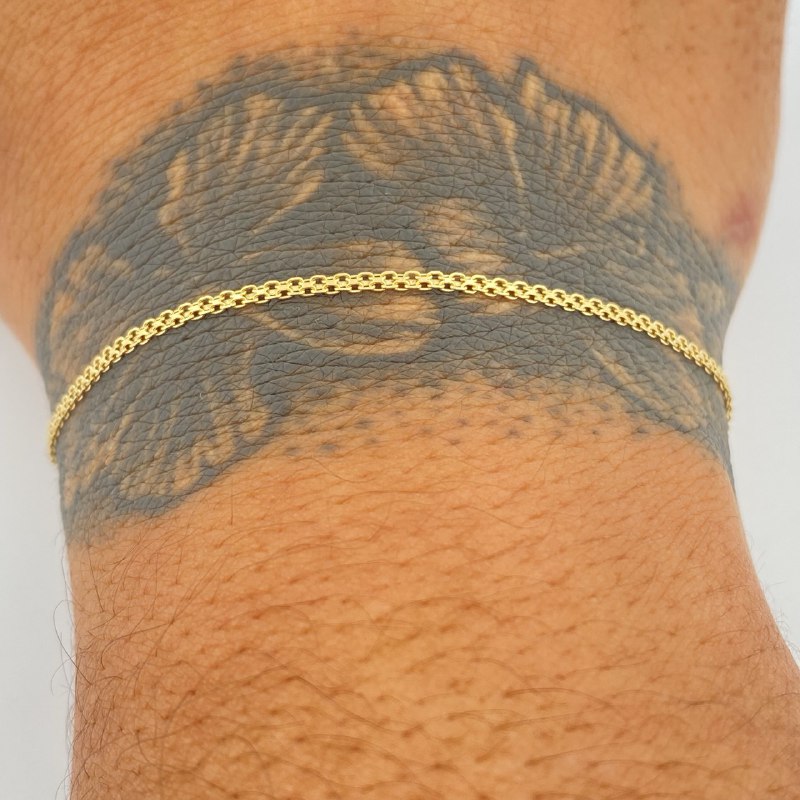 Chinese Bracelet 1.25gr / 7.6in / +1 18K Gold $
