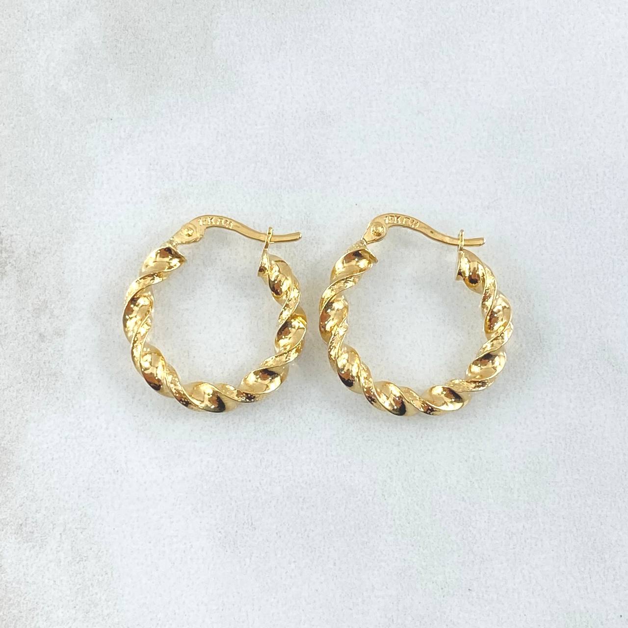 Hoop Earrings Lizy 1.25gr / 1.7cm / Yellow Gold 18K ©