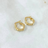 Hoop Earrings Screw 1.3gr / 1.5cm / Yellow Gold 18K ©