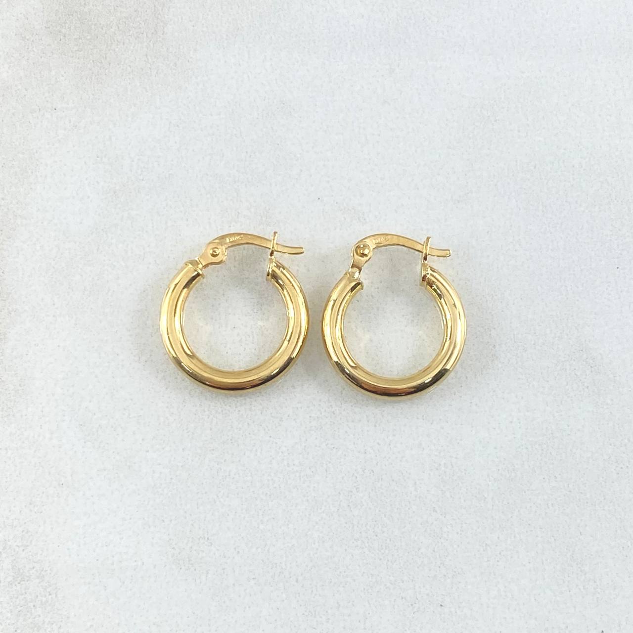 Candongas Boni 1.35gr / 1.8cm / Lisas Oro Amarillo 18K *