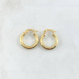 Candongas Boni 1.35gr / 1.8cm / Lisas Oro Amarillo 18K *