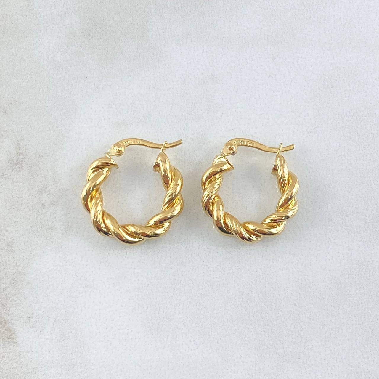 Hoop Earrings Angi 1.95gr / 2cm / Yellow Gold 18K ©
