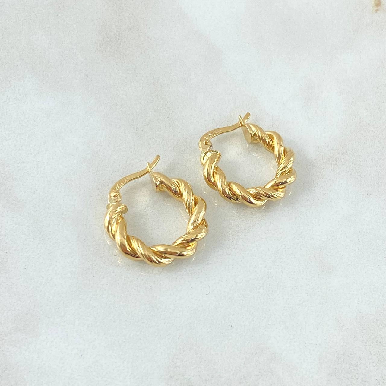 Hoop Earrings Angi 1.95gr / 2cm / Yellow Gold 18K ©