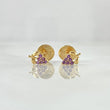 Stud Earrings Grape 0.6gr / 6cm / Purple Gold Yellow 18K