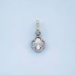 Dije Trebol 0.45gr / 1/2 in / Oro Blanco 18K &