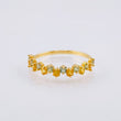 Anillo Zafiros Verdes Amarillos 90pts 1.75gr / T7 1/2 / Oro Amarillo 18K ©