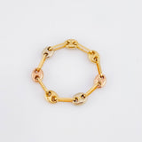 Anillo Gc 0.8gr / T4 1/2 - T4 3/4 / 4mm Tres Oros 18K ©