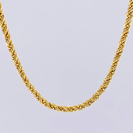 Cadena Lazo Militar 14.45gr / 23 1/2 in / 3.3mm Oro Amarillo +3 18K ©