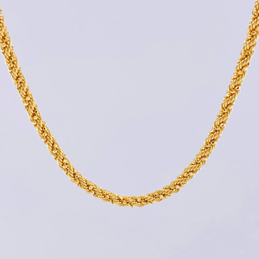 Cadena Lazo Militar 9.45gr / 17 3/4 in / 3mm Oro Amarillo +3 18K *