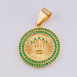 Dije Corona Circular 5gr / 1 1/4 in / Oro Amarillo 18K *