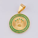 Dije Corona Circular 5gr / 1 1/4 in / Oro Amarillo 18K *