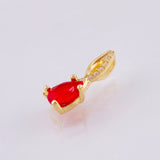 Dije Nota Sol Rojo 1.25gr / 3/4 in / Oro Amarillo 18K *