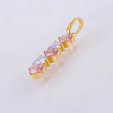 Dije Corazones En ZigZag 1.4gr / 1 in / Oro Amarillo 18K *