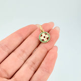 Clover Hoop Pendant 1.25gr / 3/4 in / Yellow Gold 18K *