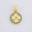 Clover Hoop Pendant 1.25gr / 3/4 in / Yellow Gold 18K *