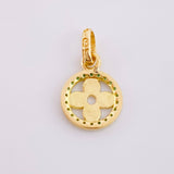 Clover Hoop Pendant 1.25gr / 3/4 in / Yellow Gold 18K *