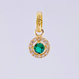 Dense Circular Pendant 0.85gr / 1/2 in / Yellow Gold 18K *