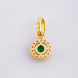 Dense Circular Pendant 0.85gr / 1/2 in / Yellow Gold 18K *