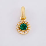 Dense Circular Pendant 0.85gr / 1/2 in / Yellow Gold 18K *