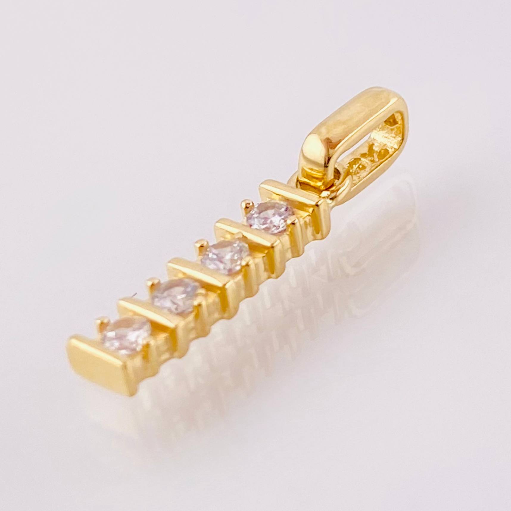 Dije Fila Intersecta 1.2gr / 1 in / Oro Amarillo 18K *