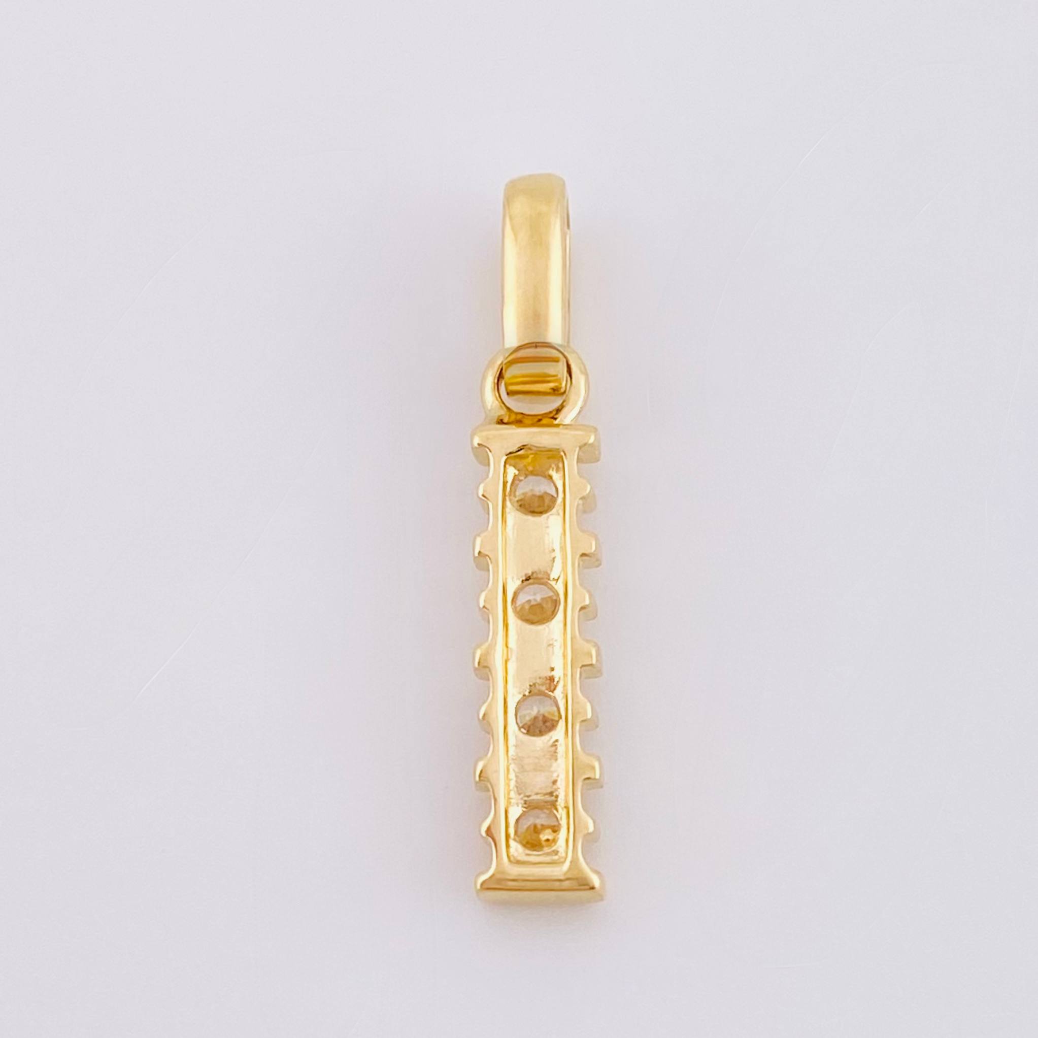 Dije Fila Intersecta 1.2gr / 1 in / Oro Amarillo 18K *
