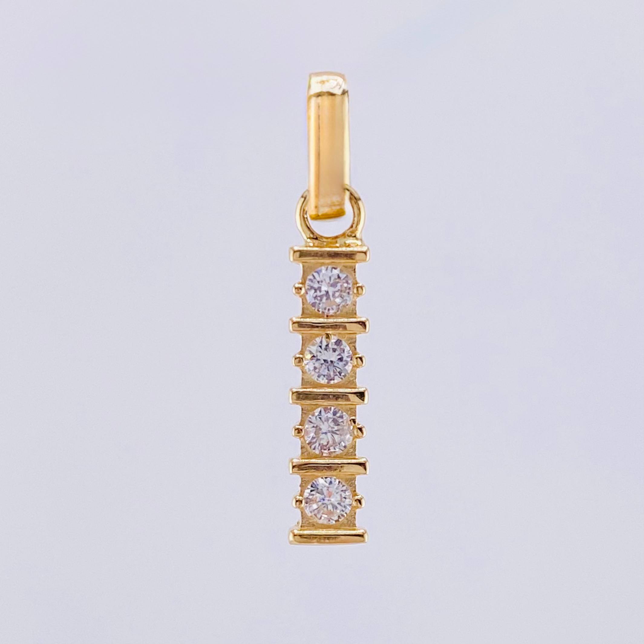 Dije Fila Intersecta 1.2gr / 1 in / Oro Amarillo 18K *
