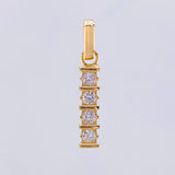 Dije Fila Intersecta 1.2gr / 1 in / Oro Amarillo 18K *