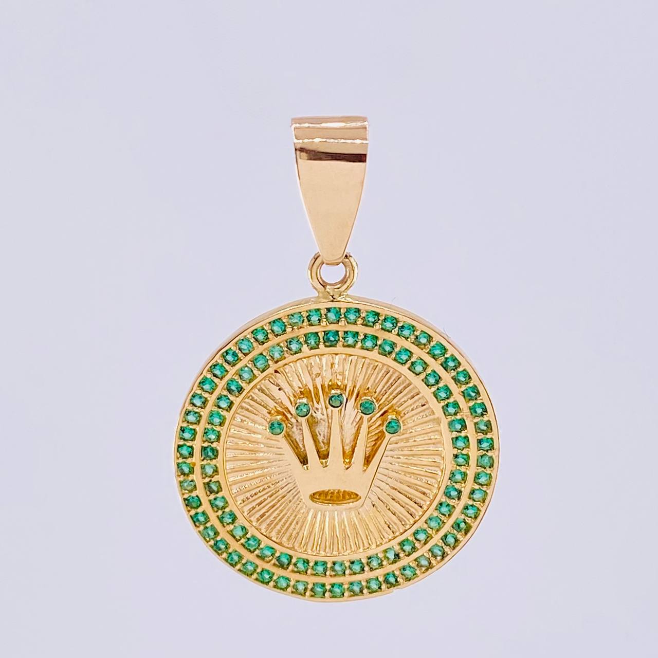 Dije Corona Circular 5gr / 1 1/4 in / Oro Amarillo 18K *