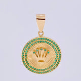 Dije Corona Circular 5gr / 1 1/4 in / Oro Amarillo 18K *