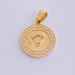 Dije Corona Circular 3.45gr / 1 in / Oro Amarillo 18K ©