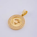 Dije Corona Circular 3.45gr / 1 in / Oro Amarillo 18K *