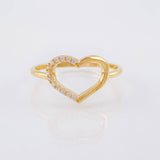 Anillo Corazon Silueta 1.5gr / T8 / Oro Amarillo 18K