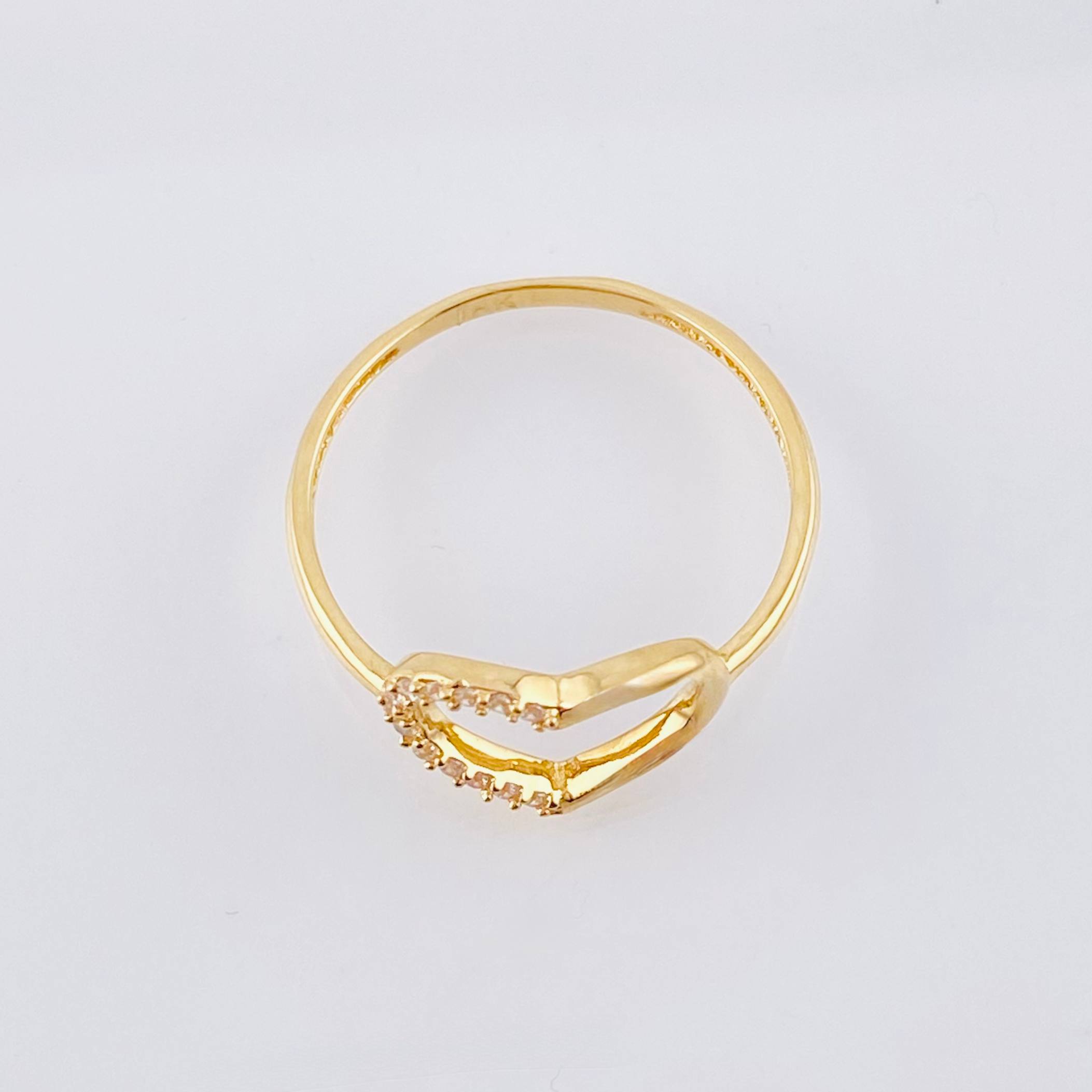 Anillo Corazon Silueta 1.5gr / T8 / Oro Amarillo 18K