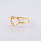 Anillo Corazon Silueta 1.5gr / T8 / Oro Amarillo 18K