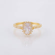 Anillo Halo Ovalado 2.1gr / T5 3/4 / Oro Amarillo 18K