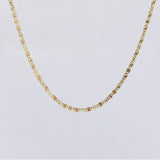 Cadena Escalera Plana Diamantada 2.3 g / 17 3/4 in / 2.2 mm Tres Oros 18K