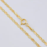 Cadena Escalera Plana Diamantada 2.3 g / 17 3/4 in / 2.2 mm Tres Oros 18K