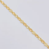 Cadena Escalera Plana Diamantada 2.3 g / 17 3/4 in / 2.2 mm Tres Oros 18K