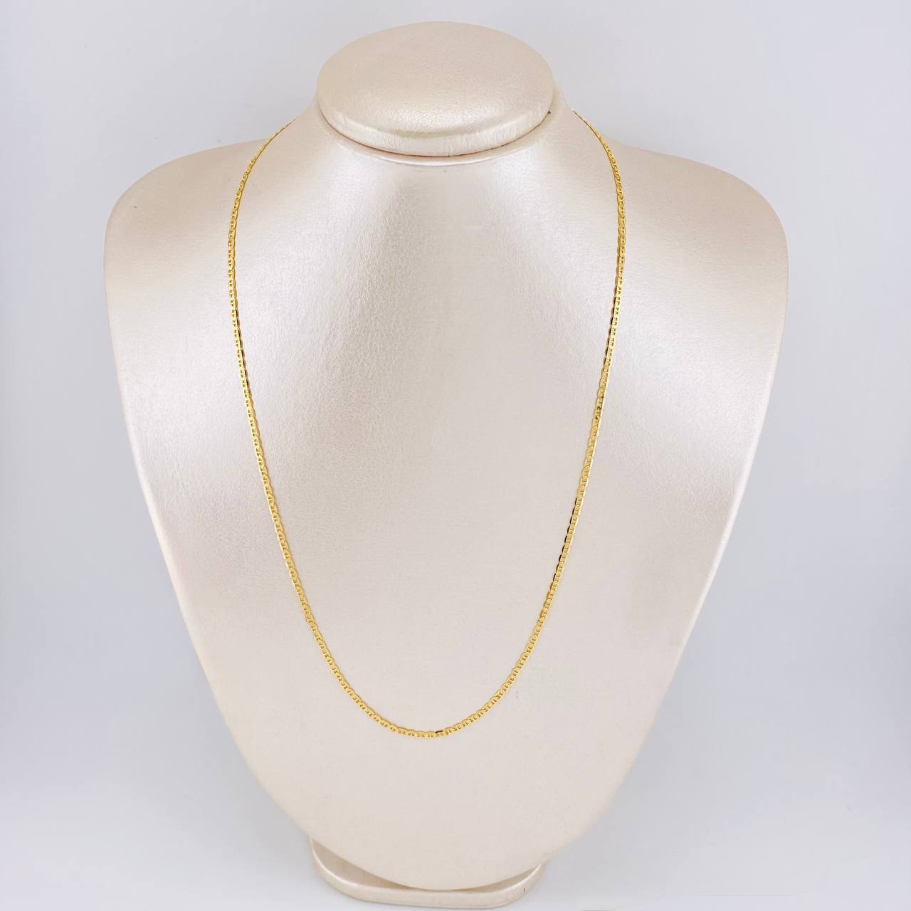 Flat Mariner Chain 1.9 g / 19 3/4 in / 1.4 mm 18K Yellow Gold