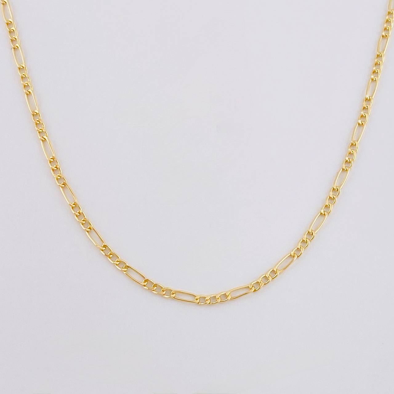 Cadena Figaro 2.25g / 45cm / 2.7mm Oro Amarillo 18K