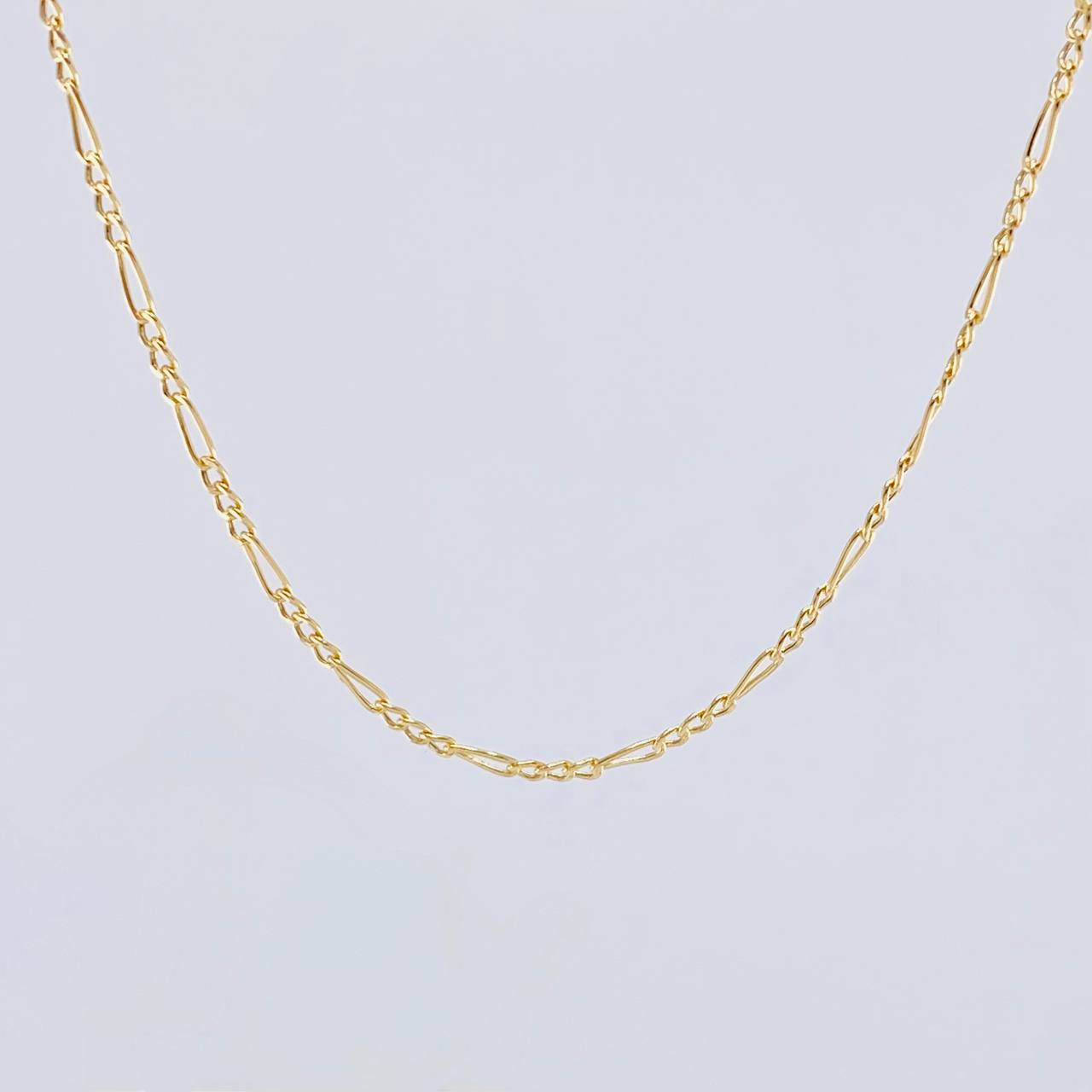 Cadena Figaro 2.25g / 45cm / 2.7mm Oro Amarillo 18K